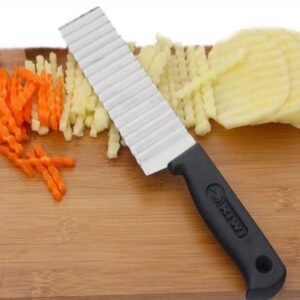 Crinkle French Fries Cutter Knife with Handle Wavy shape chips cutter